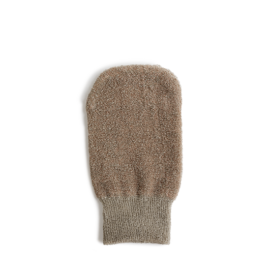 Peeling-Handschuh aus Leinen mit Kupfer